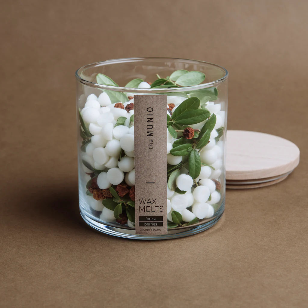 Forest Berries – Soy Wax Melts im Glasvotiv von MUNIO